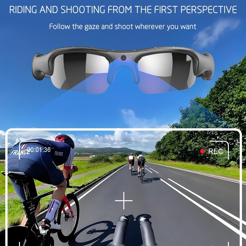 Novo estilo 1080P hd óculos ciclismo/câmera esportiva hd/WIFI interconexão do telefone móvel/gravação câmera de vídeo