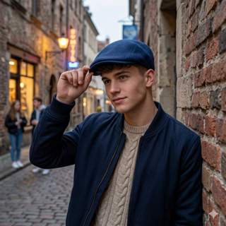 Boina Masculina Lisa Acolchoada Luxo Estilo Europeu Lã Poliéster em Oferta na Shopee