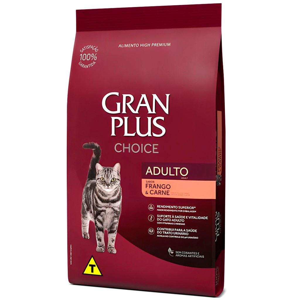 Ração Gatos Choice Adulto Frango E Carne 10,1kg Gran Plus em Oferta na Shopee