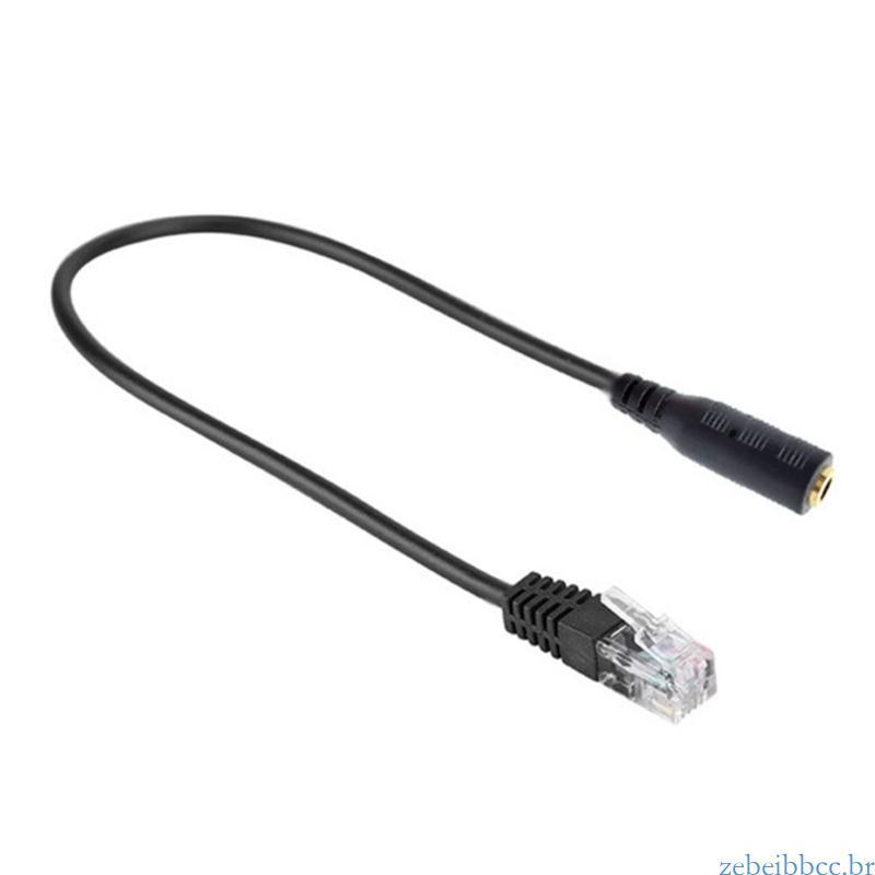 zebeibbcbr RJ9 A 3 5mm Adaptador Para Sistemas Telefone Escritório Computador Comutação Perf