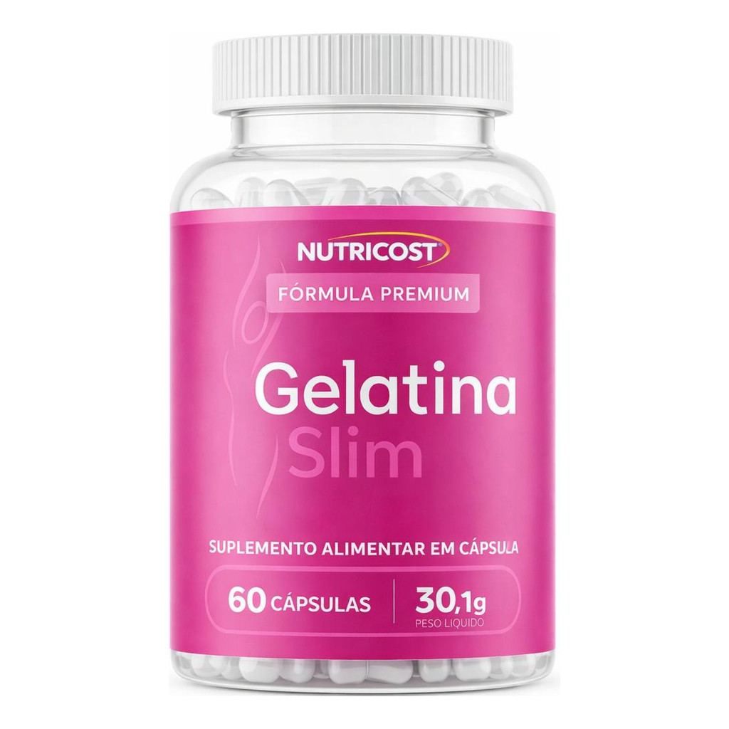1 Gelatina Slim 60 Caps Fórmula Avançada Slim Envio Full Envio Imediato MELHOR DO MERCADO