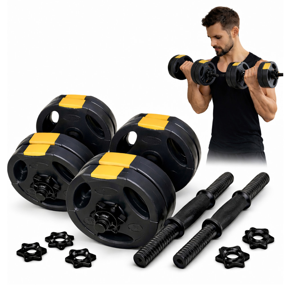 Kit Halteres Peso Musculação Ajustável Halter Até 20kg