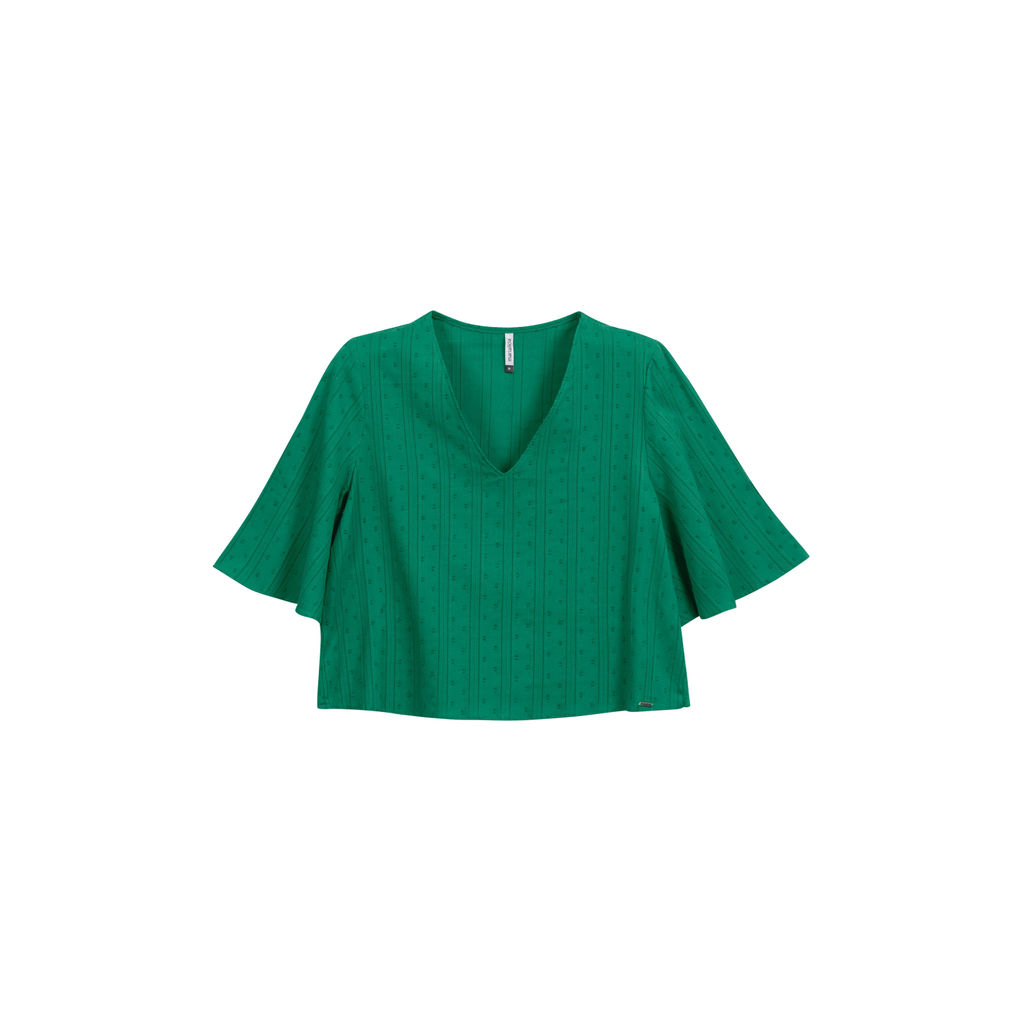 Blusa Feminina Decote V Marialícia Verde