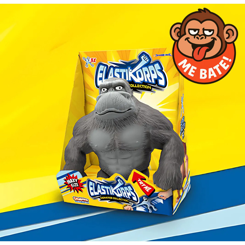 Boneco Gorila Rongee Kong - Alívio do Estresse com Estica e Esmaga: Anti-Stress para Relaxar e Divertir