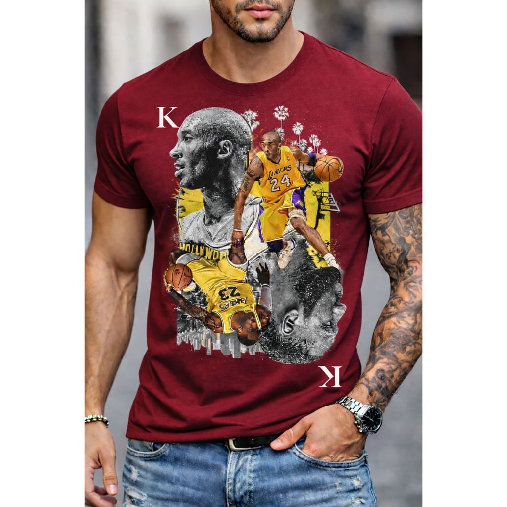KOBE BRYANT BASQUETE CAMISETA 100%ALGODÃO MASCULINO FEMININO FRESCO JEANS SHORT CALÇA GRATIS VESTIDO
