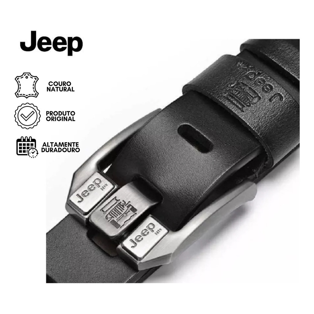 Cintos Masculino Feminina Jeep Couro Legitimo 125cm em Oferta na Shopee