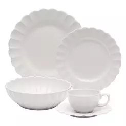 Aparelho de Jantar e Chá 30 Peças Oxford Flora Camélia