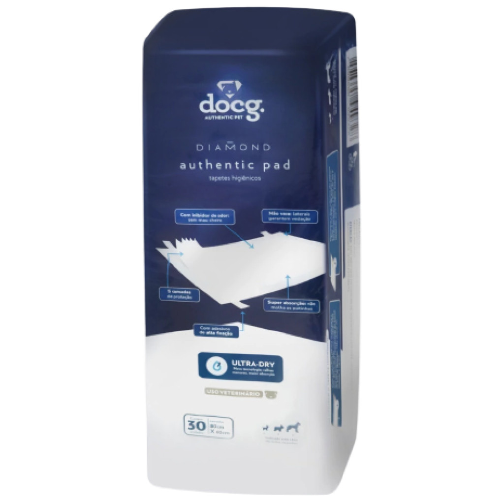 Imagem Tapete Higiénico DOC G  80×60 cm 30 Unidades Premium