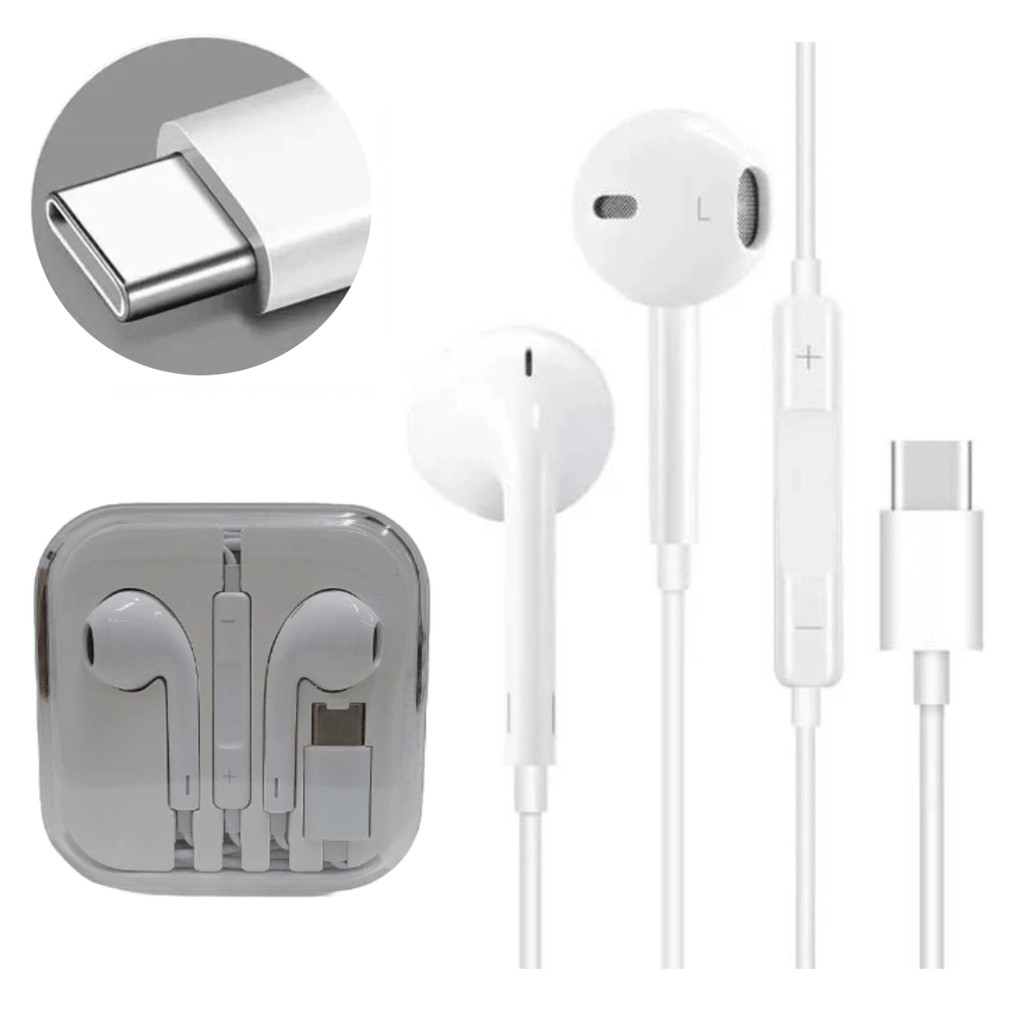 Fone de ouvido tipo c usb-c som alta qualidade c/ microfone original