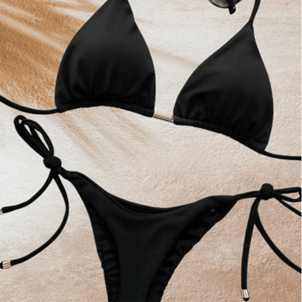 Biquíni Cortininha Amarração Regulagem Moda Praia Bojo Removível