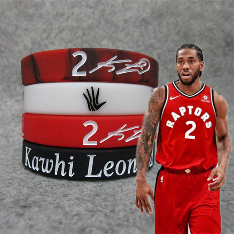 Cesta Basquete Estrela Raptors No. 2 Kowals.Leonard Leonard Sports Signature Pulseira Luminosa Pulseira de Silicone