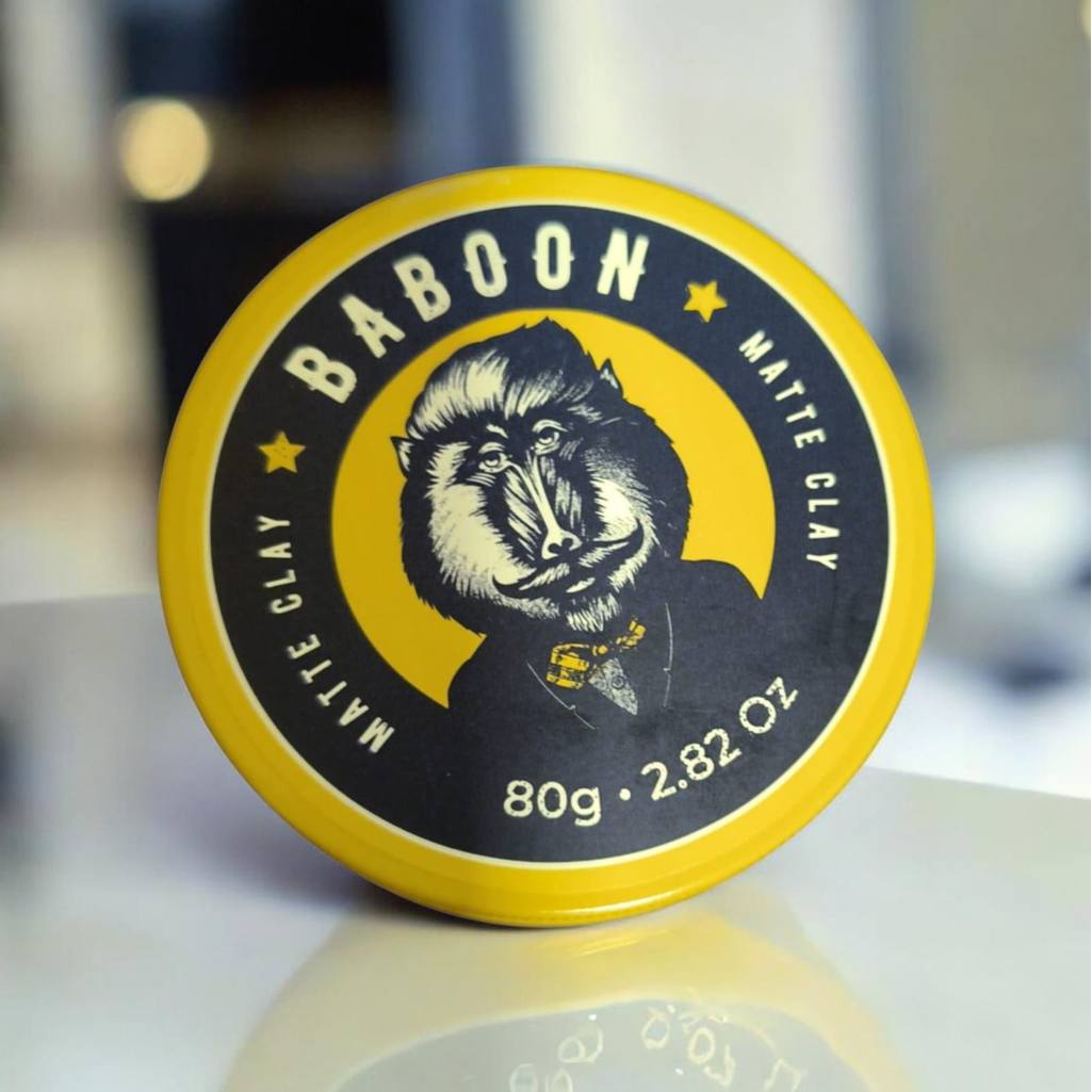 Pomada Modeladora Capilar Baboon Matte Clay 80g Fixação Forte Efeito Matte