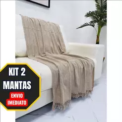 Kit 2 Mantas 2,10x1,20 Casal Premium | Ideal para Sofá e Cama, Super Macia e Quente