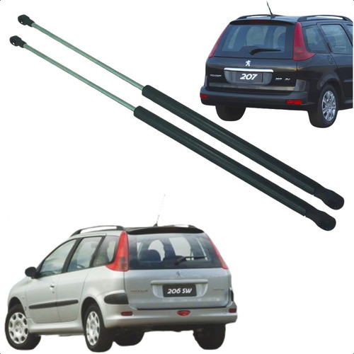 Par Amortecedor Porta Mala Tampa Traseira Peugeot Sw 206 207