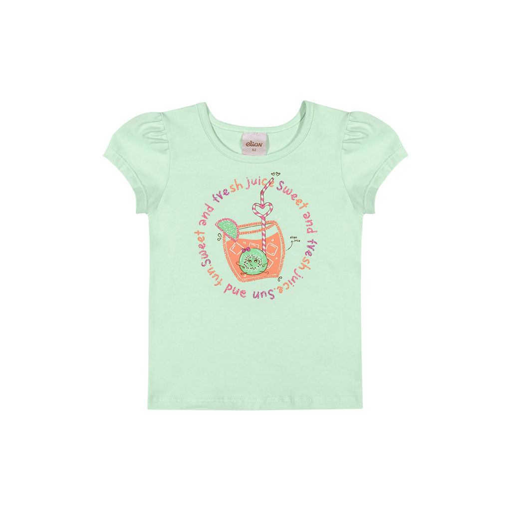 Blusa Infantil Menina Estampa Fresh Elian Verde