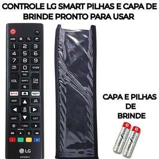 Controle Remoto LG Smart TV Compatível Netflix Pronto Para Usar + Pilhas e Capa de Brinde
