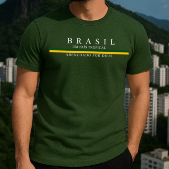 Camiseta Masculina Streetwear PREMIUM  Blusa Camisa Estampada BRASIL 100% algodão 30.1 país tropical
