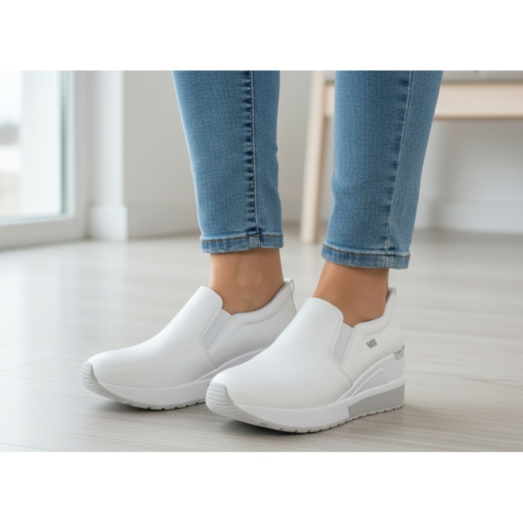 Tênis Feminino Anabela Slip On Via Marte 046-002-02