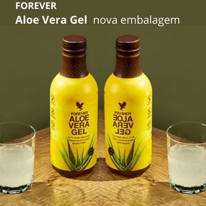 Forever Aloe Vera Gel 1L Bebida a base de aloe vera 100% estabilizada Suco de Barbosa