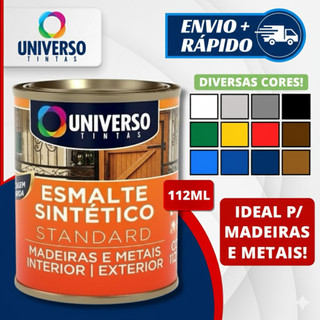 Tinta Esmalte Sintético Para Ferro Madeira e Metais 1/32 112,5ml Brilhante - Universo Diversas Cores