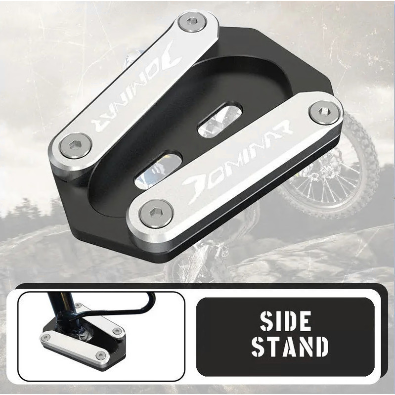 Acessórios de Moto Base Alargada para Cavalete Lateral Compatível com Bajaj Dominar 250 400 2021 - 2024