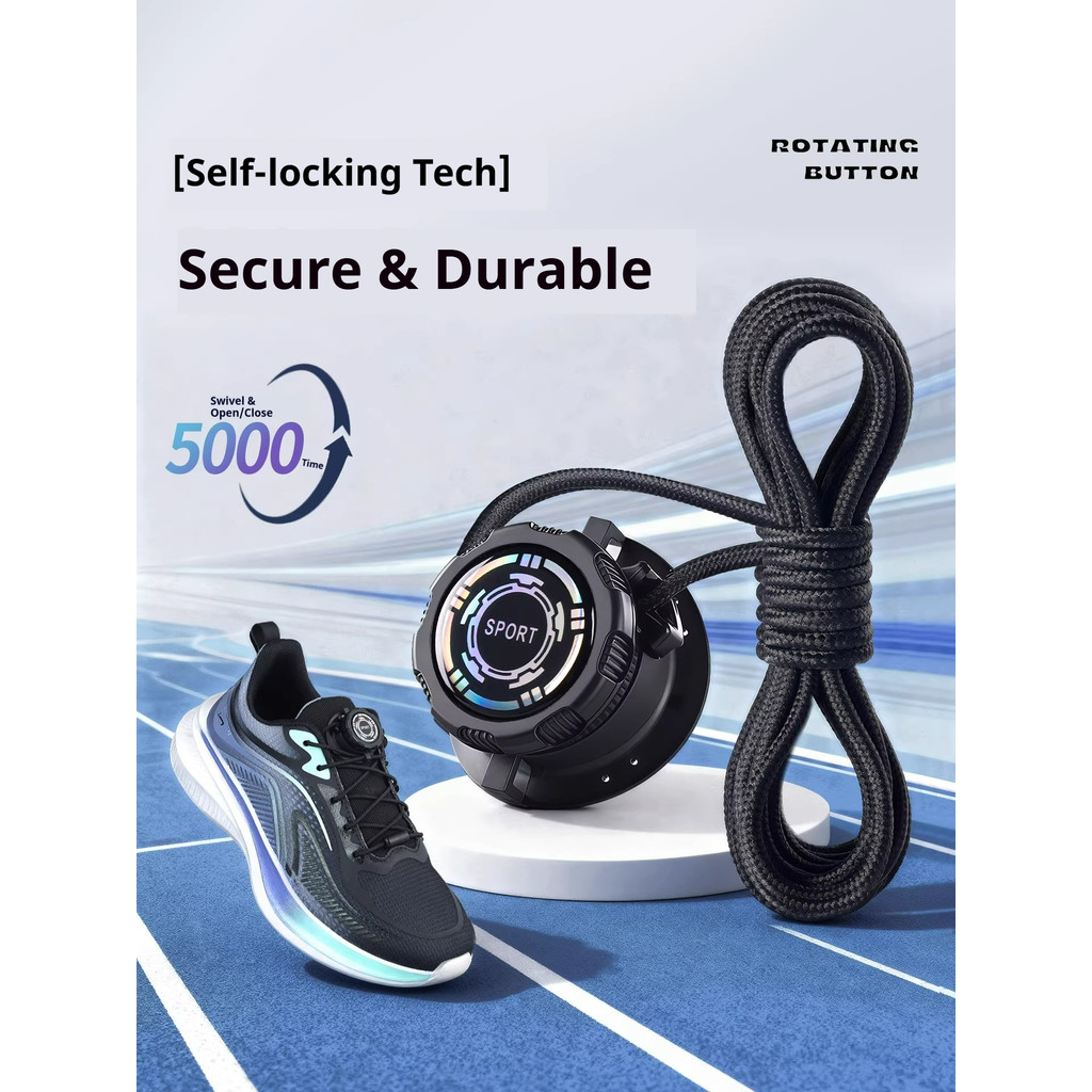 1 Par De Cadarços Automáticos Para Tênis Ao Ar Livre , Fácil Instalação , Fivela Giratória , Corda Grossa , Acessórios D