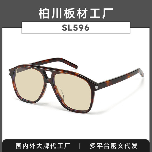 óculos de sol feminino oculos de sol feminino SL596 piloto aviador placa óculos de sol feminino canção jia mesmo estilo