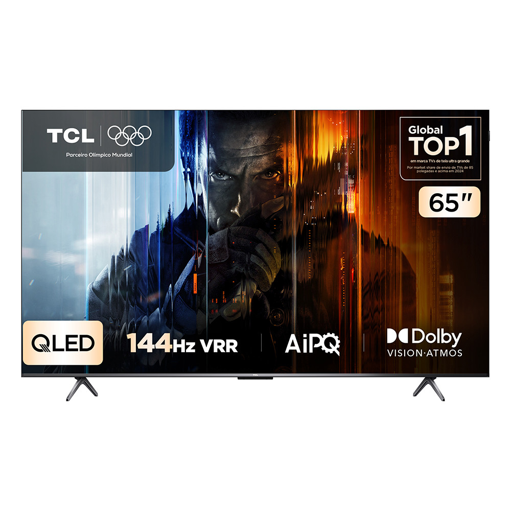 Smart TV TCL 65 Polegadas QLED 4K P8K WiFi Bluetooth Google TV 144Hz HDR10+ Dolby Atmos Vision 65P8K em Oferta na Shopee