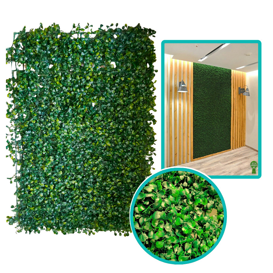 Placa Painel Planta Artificial Buchinho Jardim Grama Muro Inglês Decoração 40x60cm