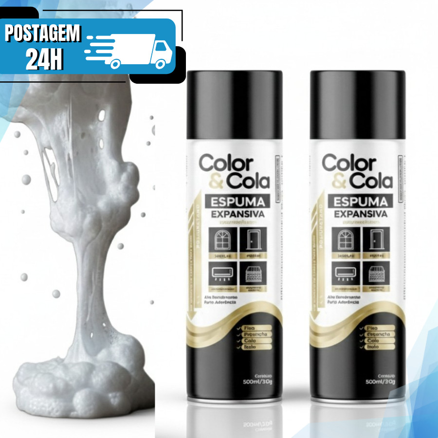 Espuma Expansiva Spray 500ml para Vedação Telhado Porta Profissional