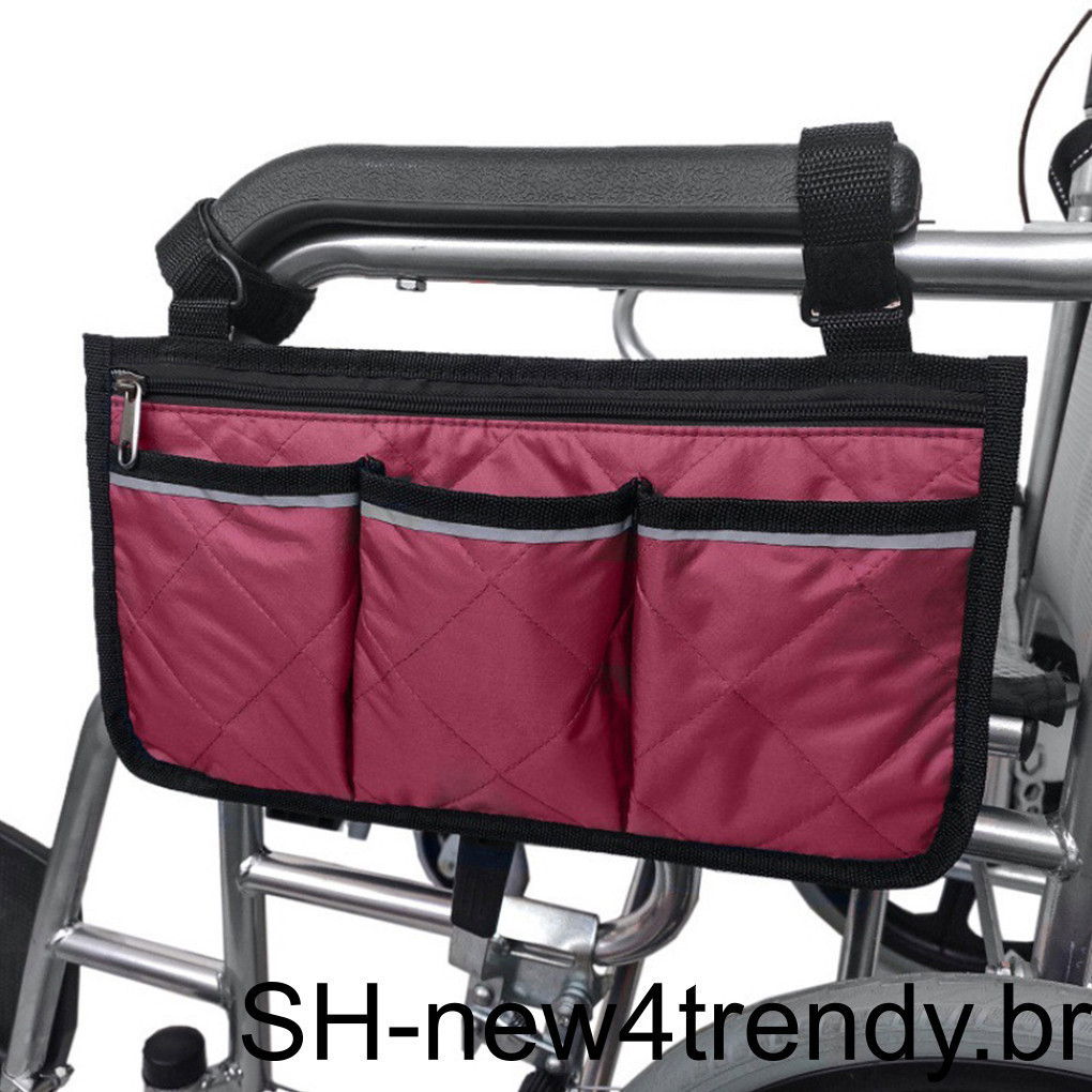 Bolsa De Armazenamento Lateral Prática E Eficiente Para Cadeiras De Rodas Cadeira
