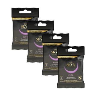 Kit 5 Pacotes Preservativo SKYN Elite C/ 3 Unidades Cada em Oferta na Shopee