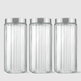 Kit com 3 Potes  Redondos Collection 2,2L Inox Escovado Invicta em Oferta na Shopee