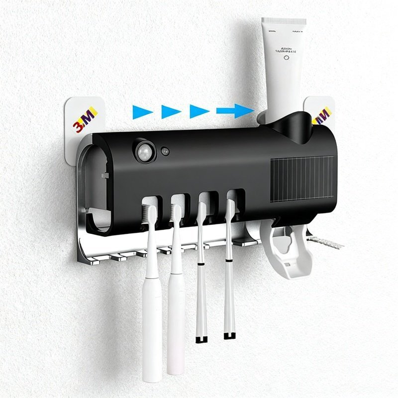 1/2/3 Pcs Escova De Dentes EléTrica Preto Com Suporte TéCnico AvançAdo