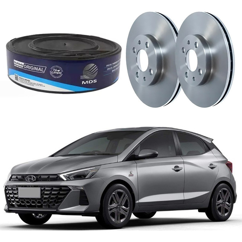 Par Disco Freio Dianteiro Hb20 1.0 12v Aspirado 2023 A 2025 em Oferta na Shopee