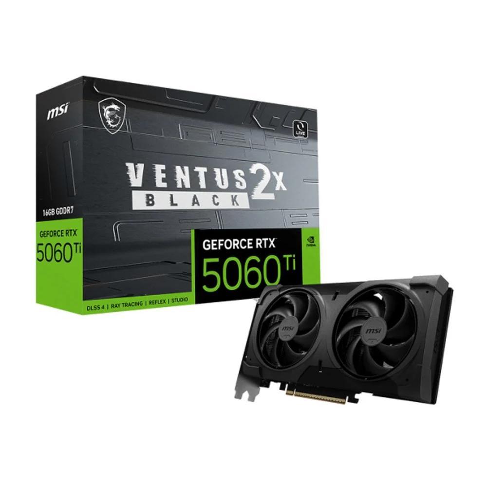 Placa de Vídeo MSI Geforce RTX 5060 Ti Ventus 2X Black OC Plus