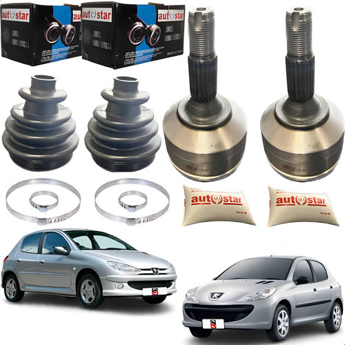 Par Junta Homocinética Fixa 21x22 Peugeot 206/207 2001-2010.