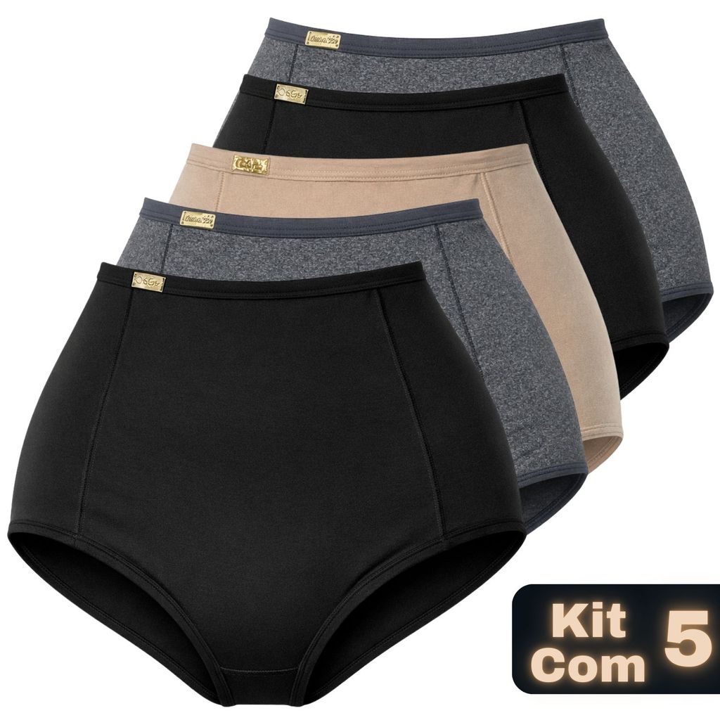 kit 5 Cintas Suplex Alta Compressão Feminina Modeladora Confortável Discreta