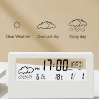 Relógio Multifuncional 13,2X7,3CM De Mesa De Cabeceira E Umidade Alarme Eletrônico Digital em Oferta na Shopee