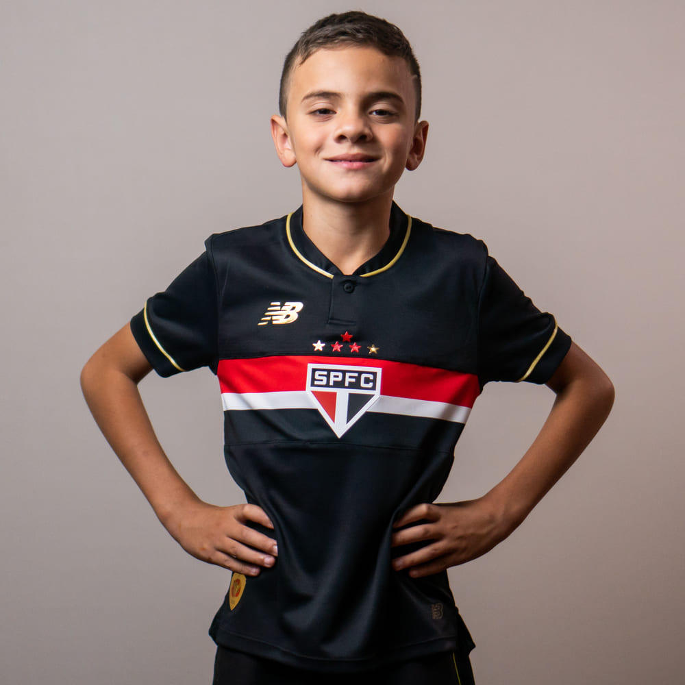 Camisa São Paulo Comemorativa New Balance 25/26 Infantil Preta