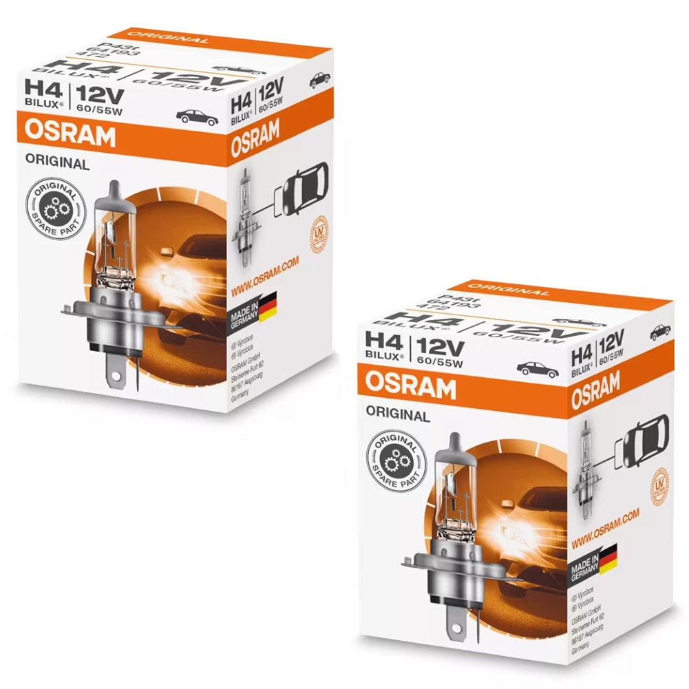 Par Lâmpada Osram Original Bilux H4 12v 60/55w P/ Reposição