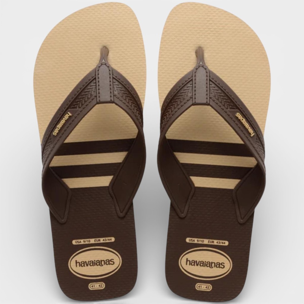 Chinelo Havaianas City Basic Fc Masculino - Bege e Marrom