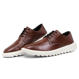 Sapato Social Oxford Tratorado Estiloso Moderno Masculino Tendencia