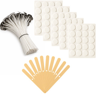 Kit Completo Pavio Velas Artesanais A2020 São Vitor 100 Pavios + 100 Adesivos + 25 Centralizadores em Oferta na Shopee