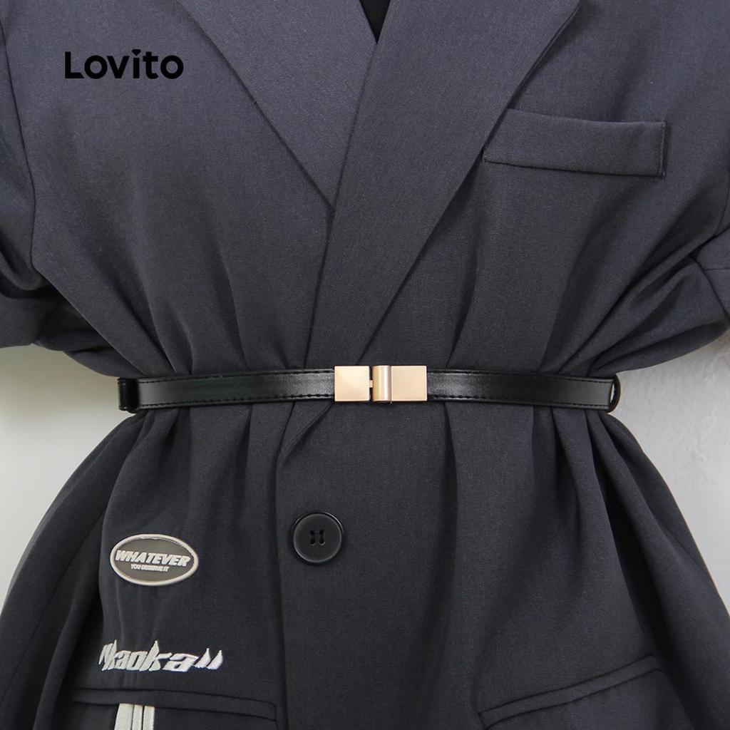 Lovito Casual simples versão coreana cinto elegante e versátil para mulheres LFA77512 em Oferta na Shopee