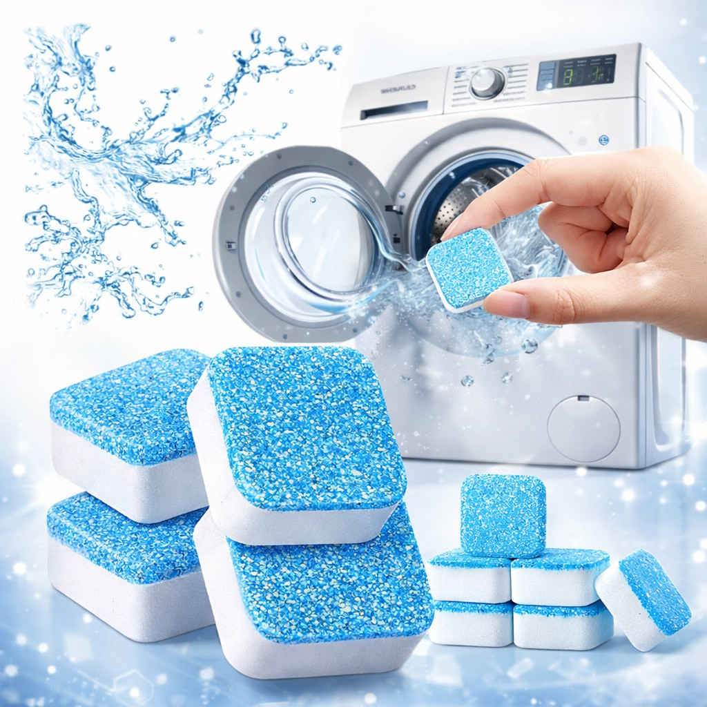 Kit 10 Limpador de máquina de lavar, comprimido efervescente sólido para remover manchas