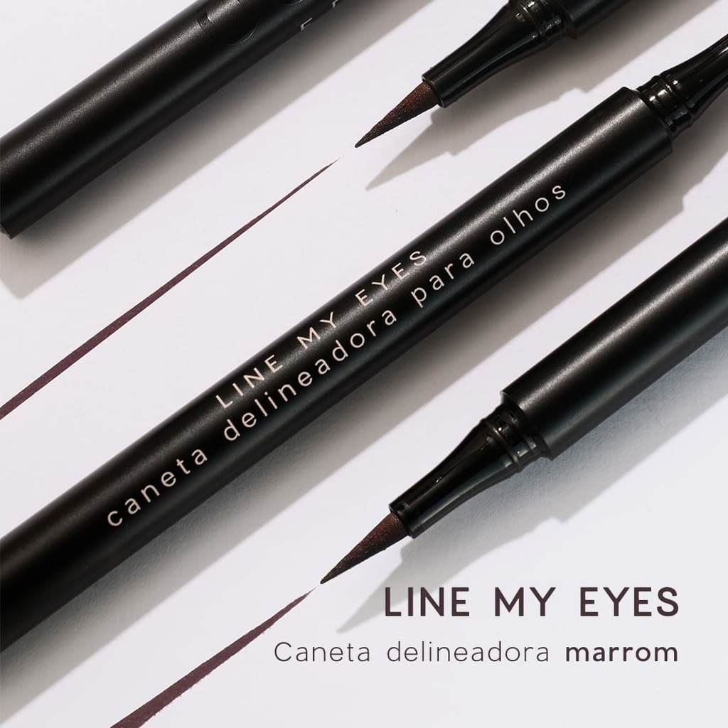 Caneta Delineadora Marrom - Line My Eyes Océane Edition 1,2ml