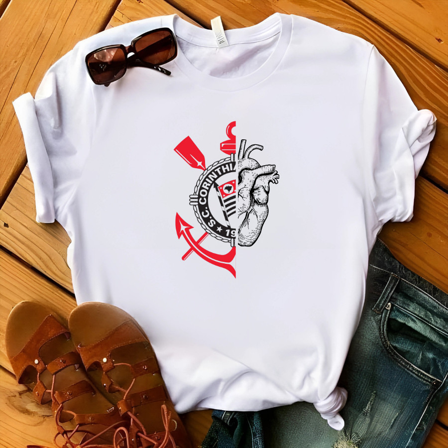 Camiseta do Corinthians Feminina Camisa Tshirt Premium Esportiva Sccp Blusinha do Timão Menina Futebol Paulista Coringão
