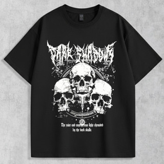 Camiseta Básica Caveira Punk Dark Blusa 100% Algodão Rock Streetwear Lançamento em Oferta na Shopee