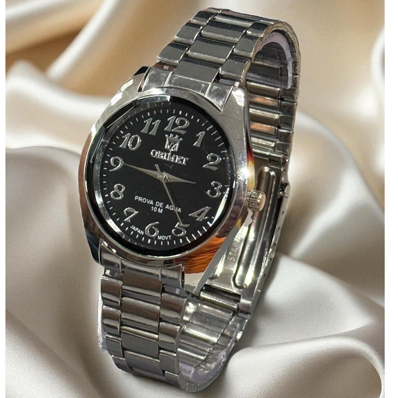 Relógios Unissex ORIMET Luxo De Aço Inoxidável Dourado e Prata Resistente agua em Oferta na Shopee